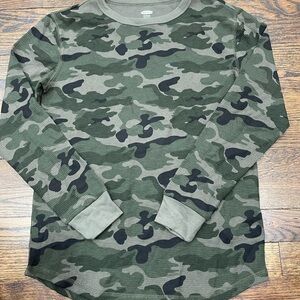 Old Navy Green Camouflage Crewneck